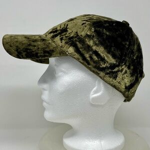 Velvet Olive Green Cap adjustable